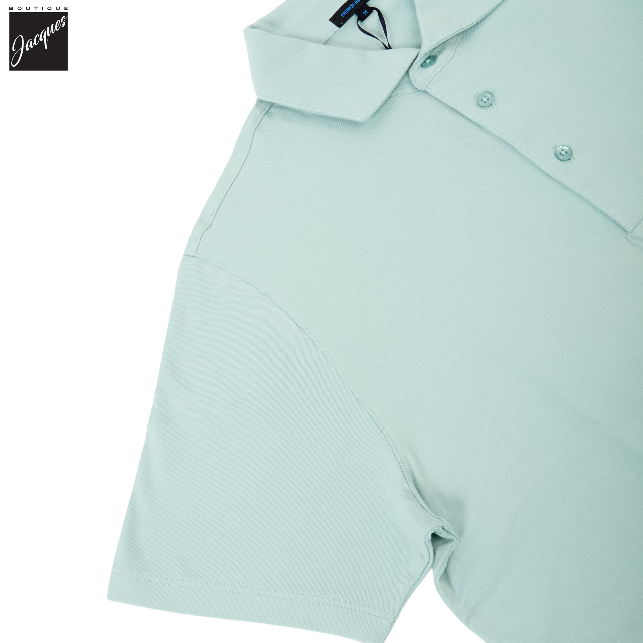 Green Rinse Pima Cotton Stretch Short Sleeve Polo - Patrick Assaraf - Boutique Jacques International