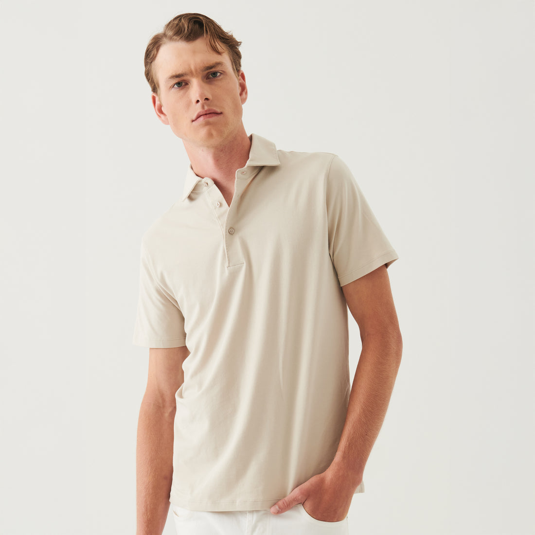 Clay Iconic Pima Cotton Stretch Short Sleeve Polo - Patrick Assaraf