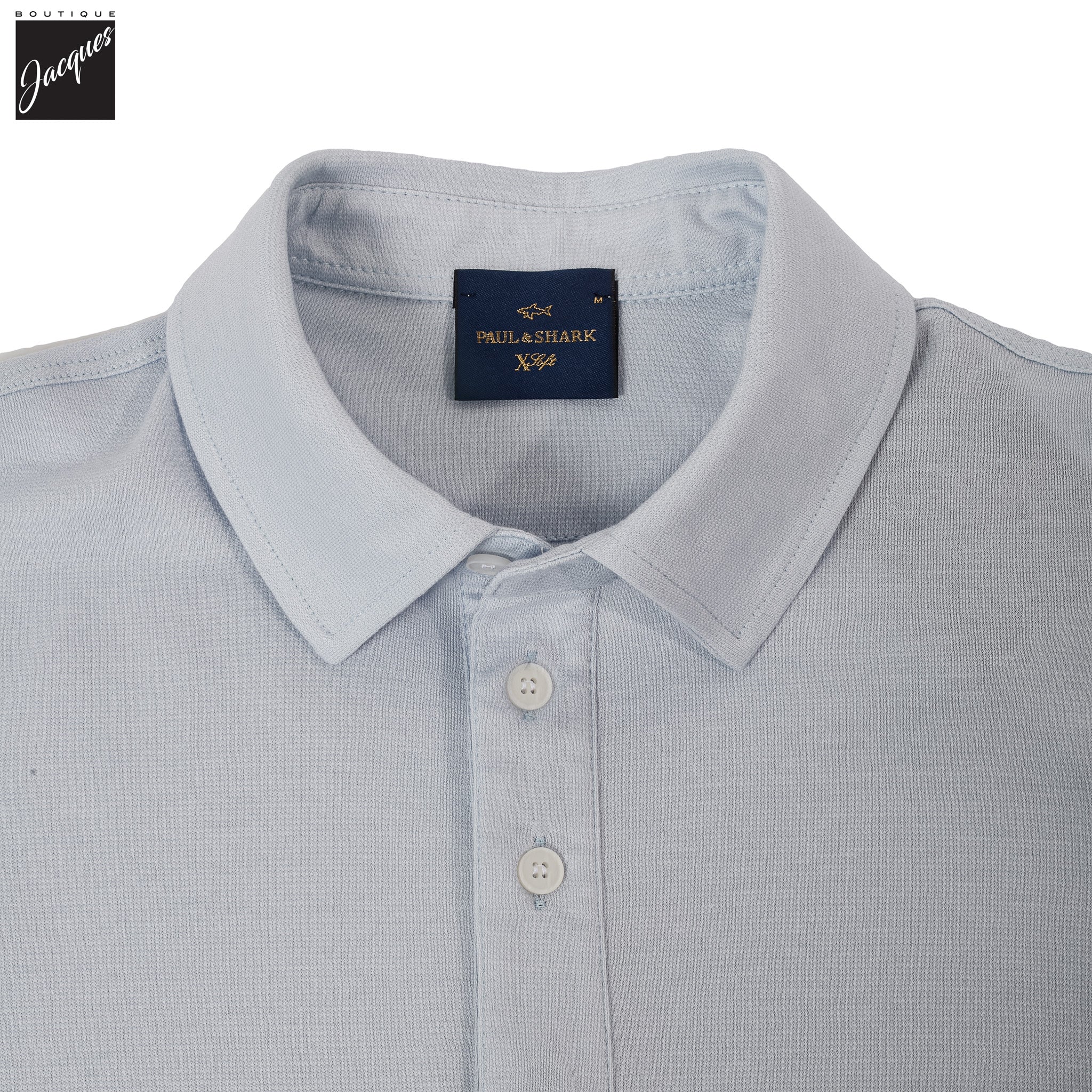 Arctic Blue XSoft Cotton-Lyocell Interlock Polo Shirt - Paul & Shark - Boutique Jacques International