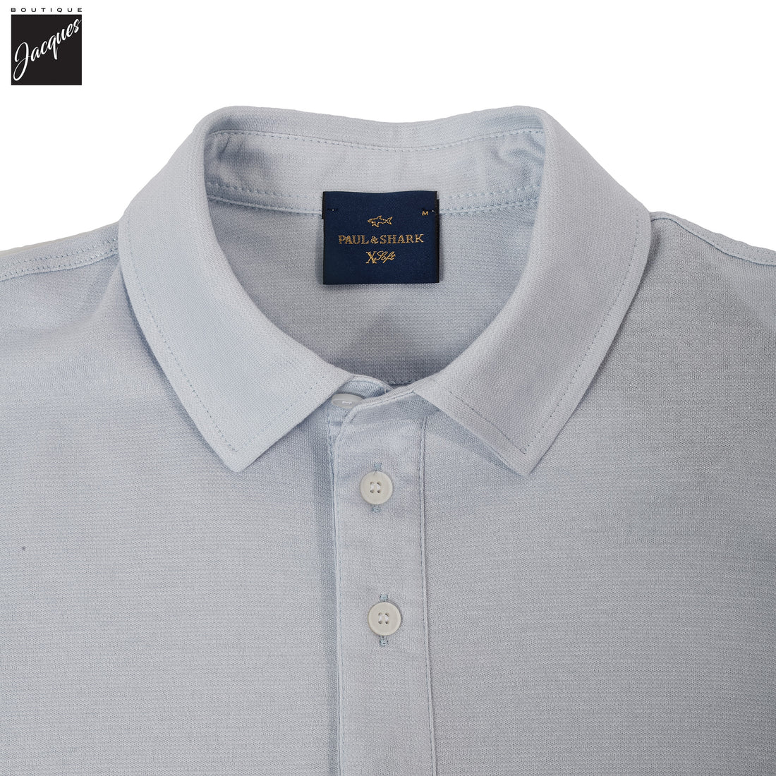 Arctic Blue XSoft Cotton-Lyocell Interlock Polo Shirt - Paul & Shark - Boutique Jacques International