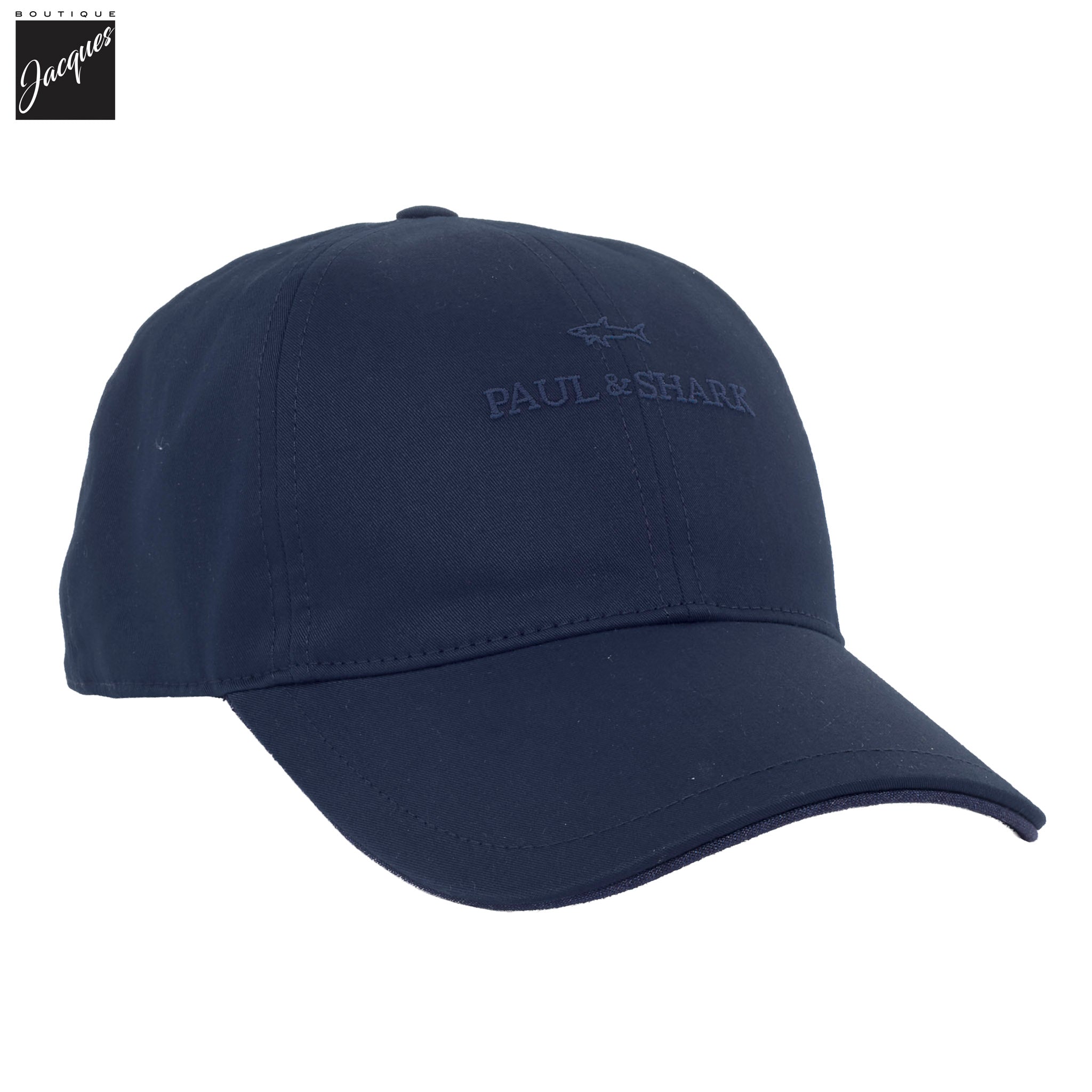 Navy Blue Logo-Embroidered Light Cotton Baseball Cap - Paul & Shark - Boutique Jacques International