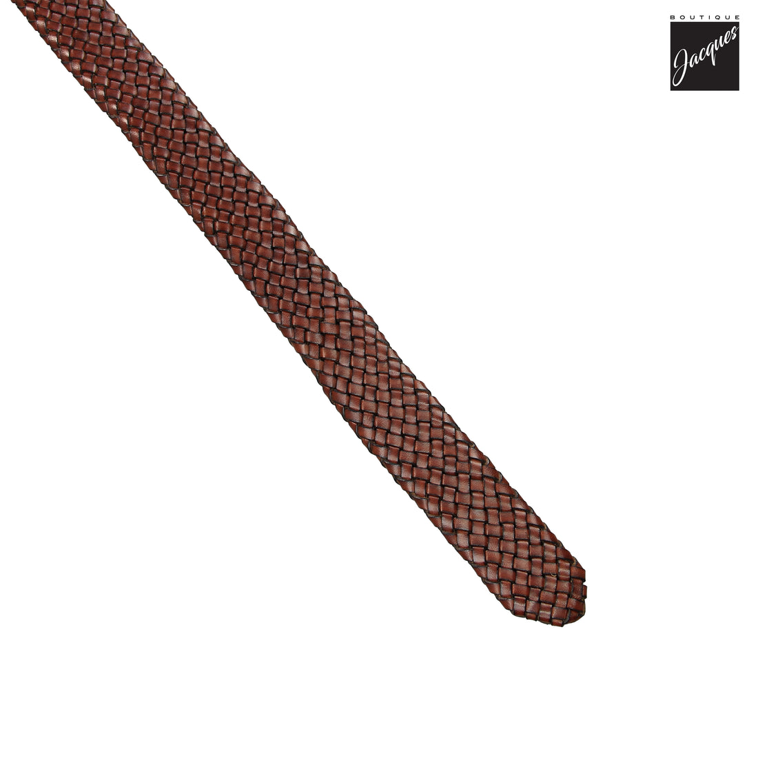 Brown Artisanal Woven Leather Belt - Anderson's - Boutique Jacques International