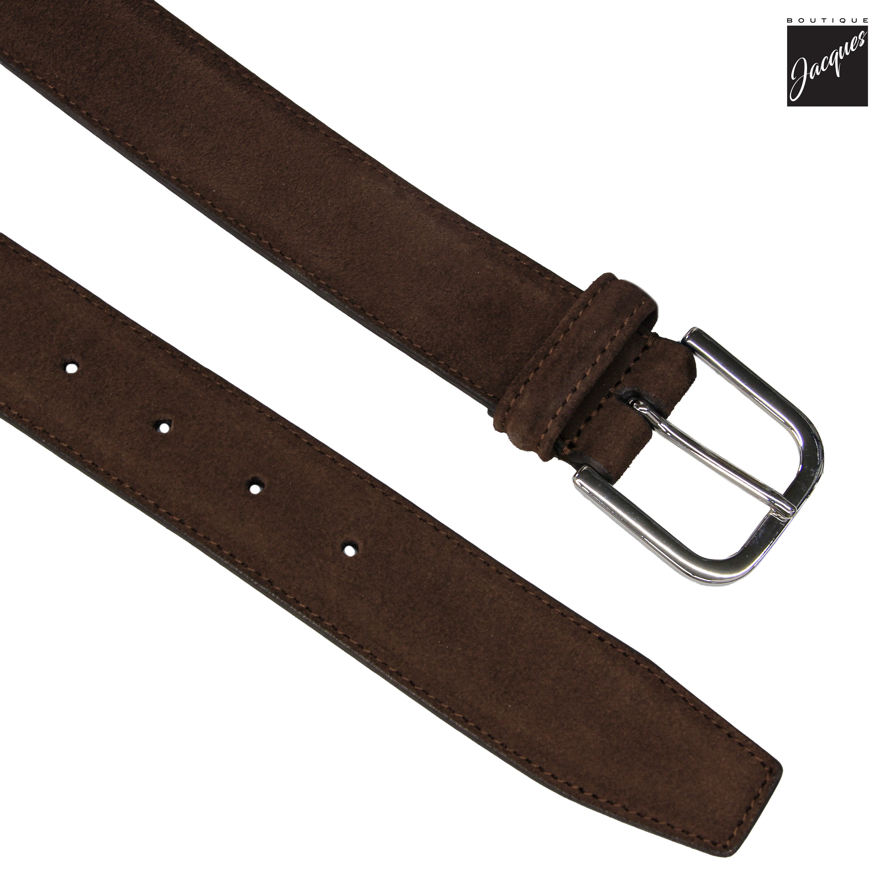 Ceinture en daim marron chocolat noir - Anderson's