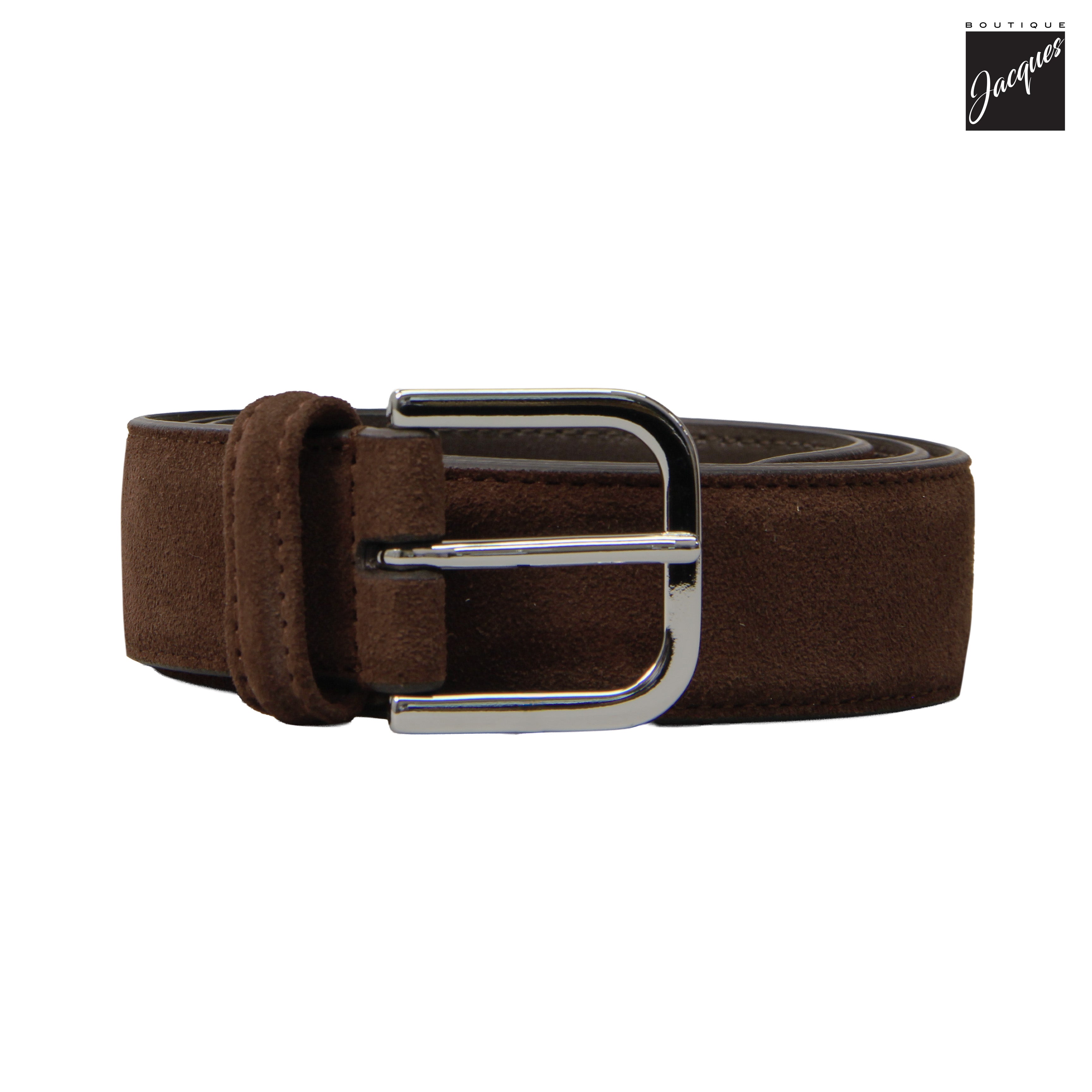 Ceinture en daim marron chocolat noir - Anderson's