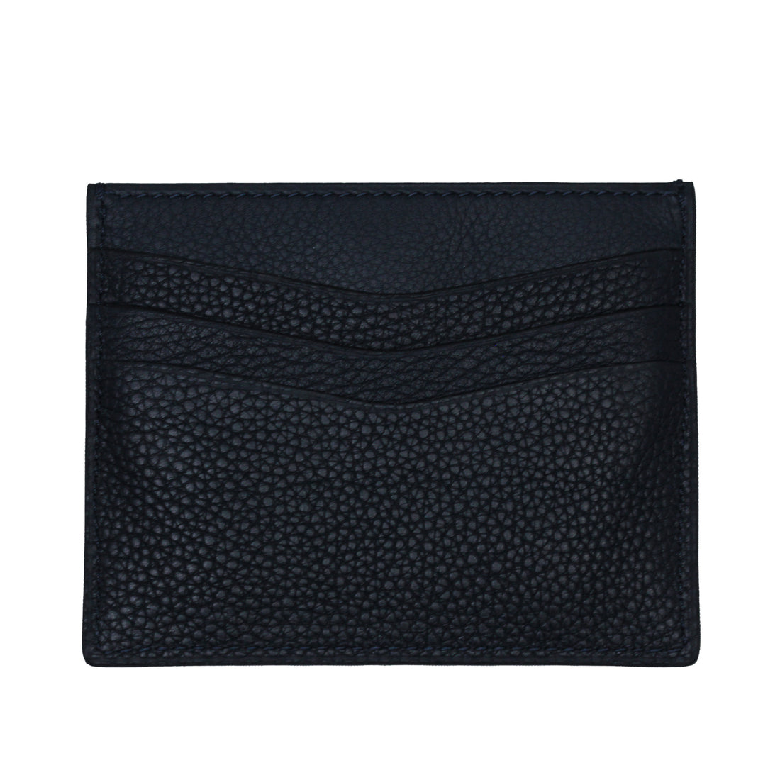 Navy Blue Full-Grain Calf Leather Cardholder - Anderson's
