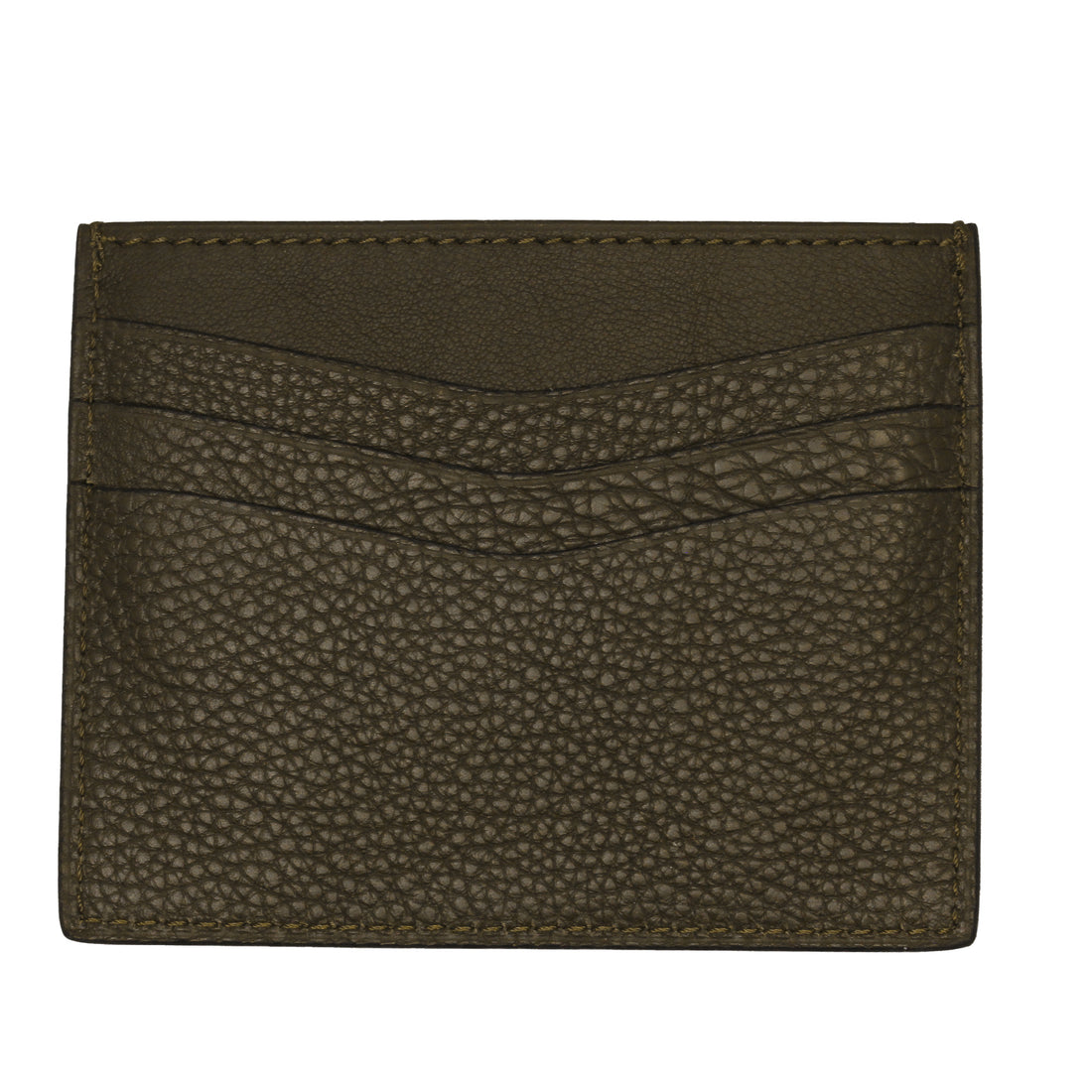 Olive Green Full-Grain Calf Leather Cardholder - Anderson's