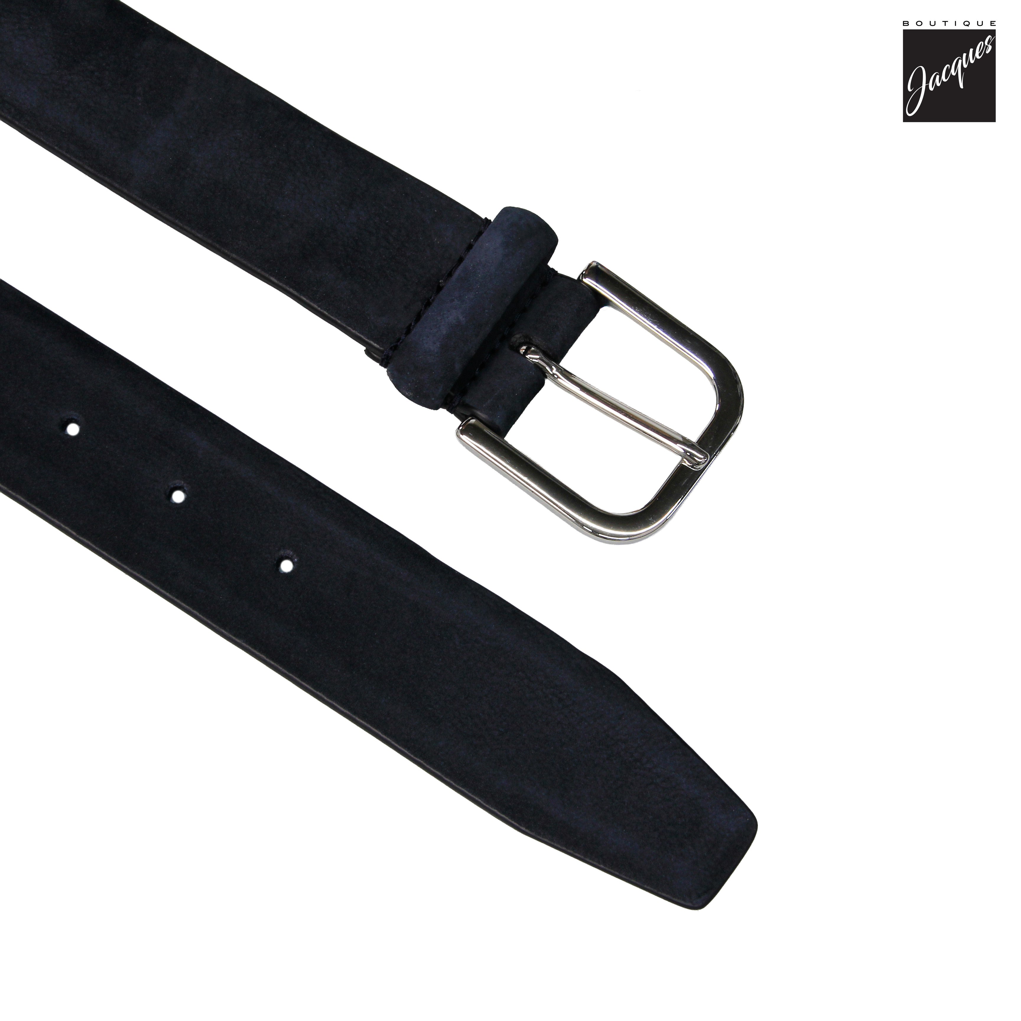Blue Nubuck Soft Suede Leather Belt - Anderson's