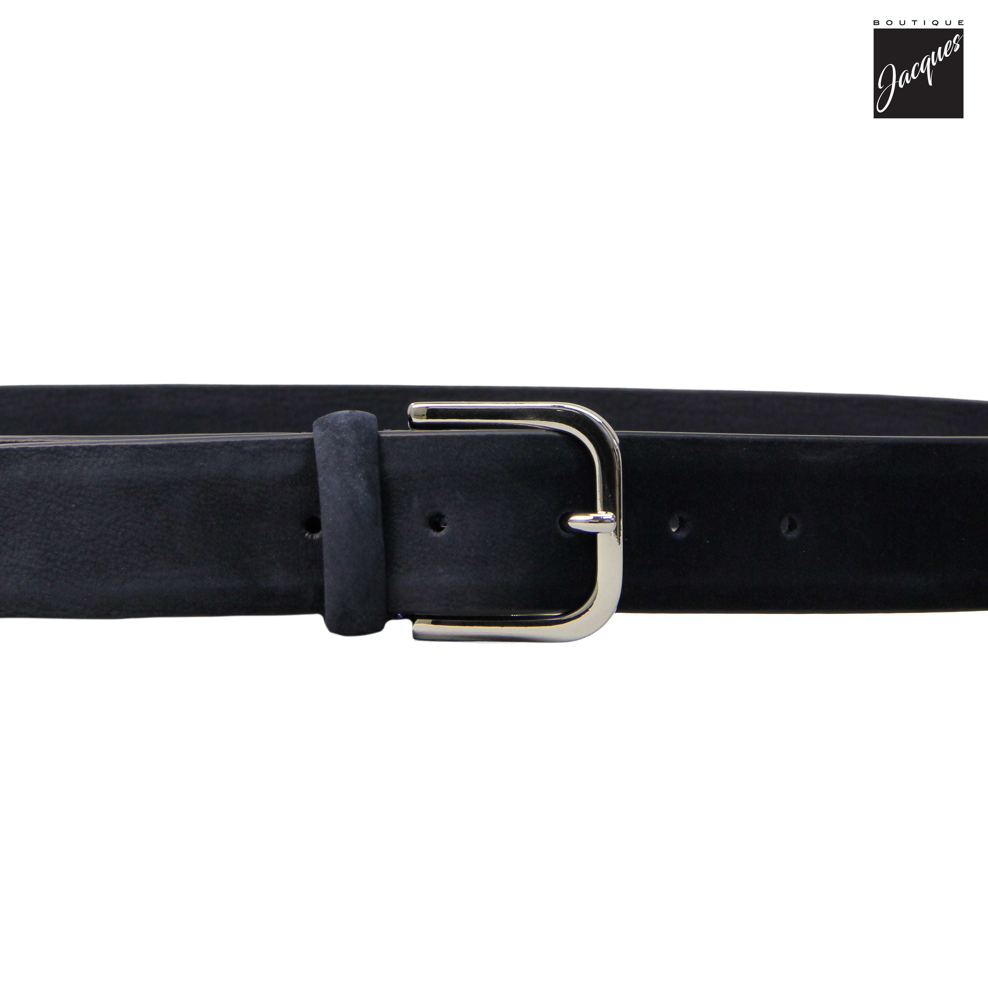 Blue Nubuck Soft Suede Leather Belt - Anderson's