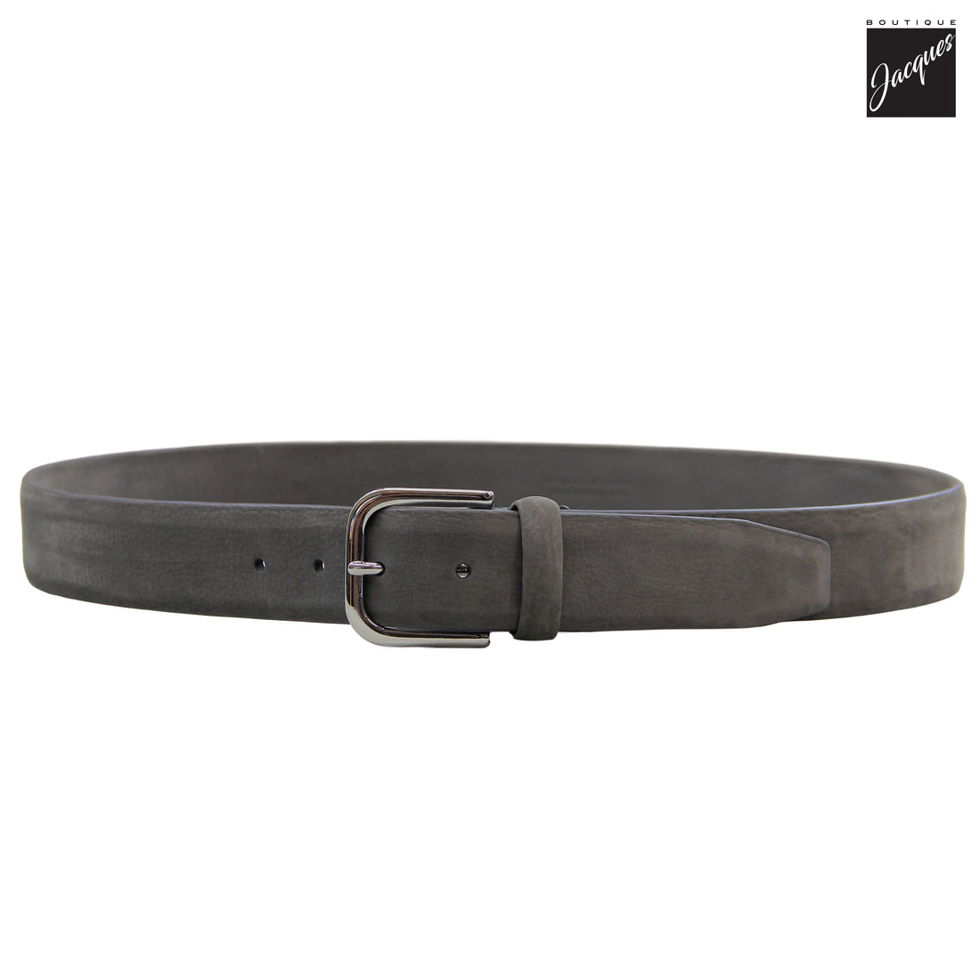 Mid Gray Nubuck Soft Nubuck Leather Belt - Anderson's - Boutique Jacques International