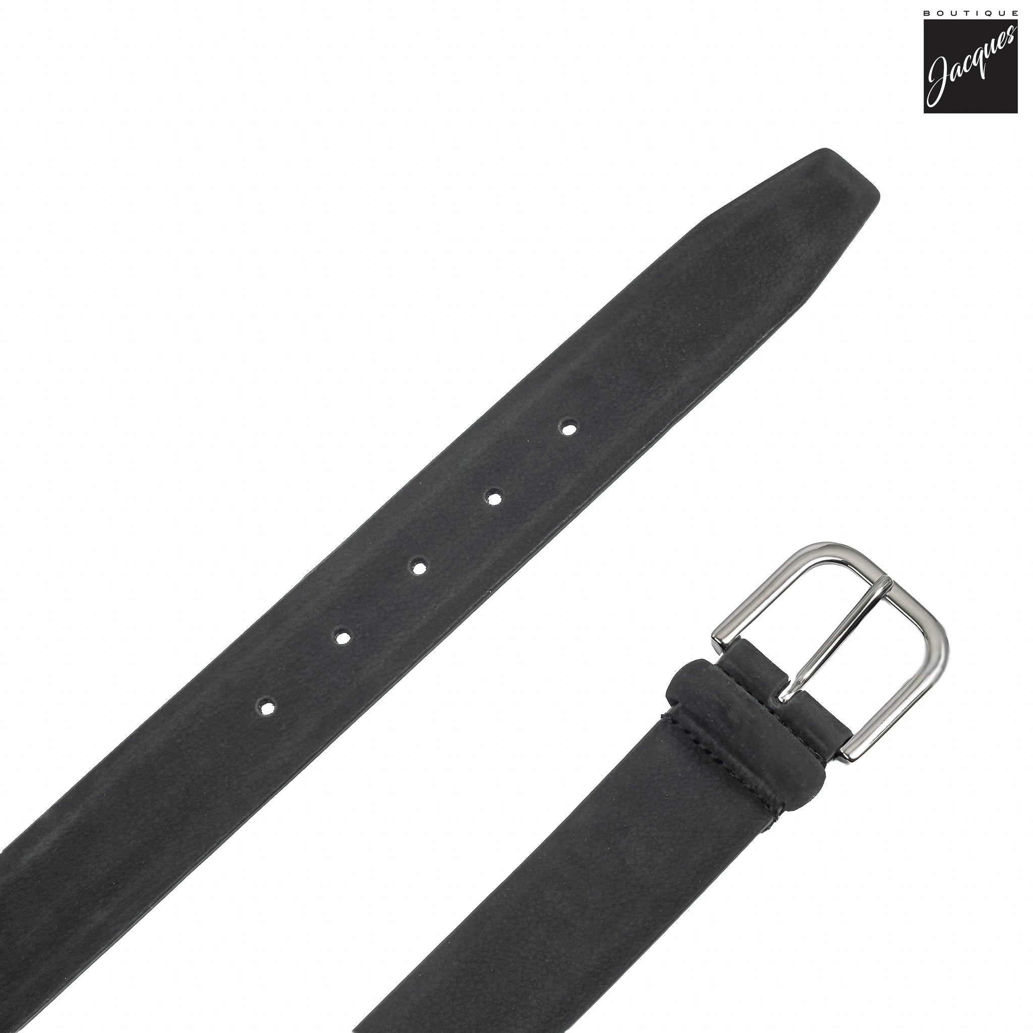 Mid Gray Nubuck Soft Nubuck Leather Belt - Anderson's - Boutique Jacques International