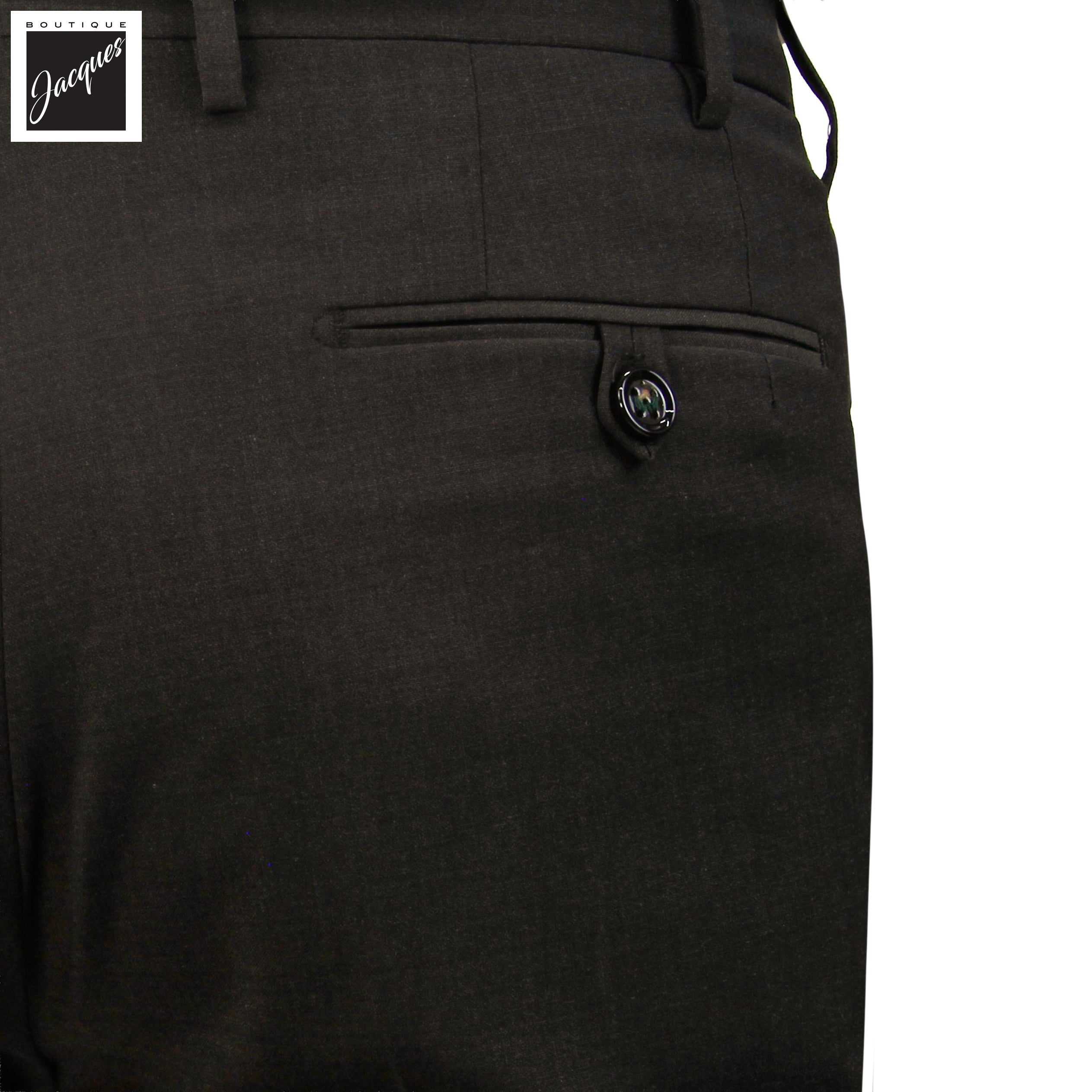 Pantalon Berwich Morello en laine stretch haute performance marron foncé