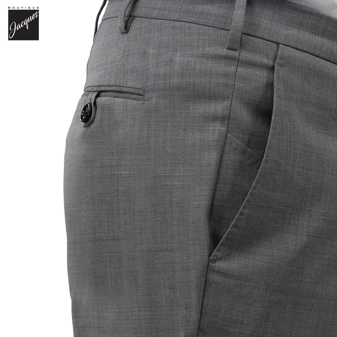 Pantalon Morello en laine stretch haute performance gris chiné - Berwich