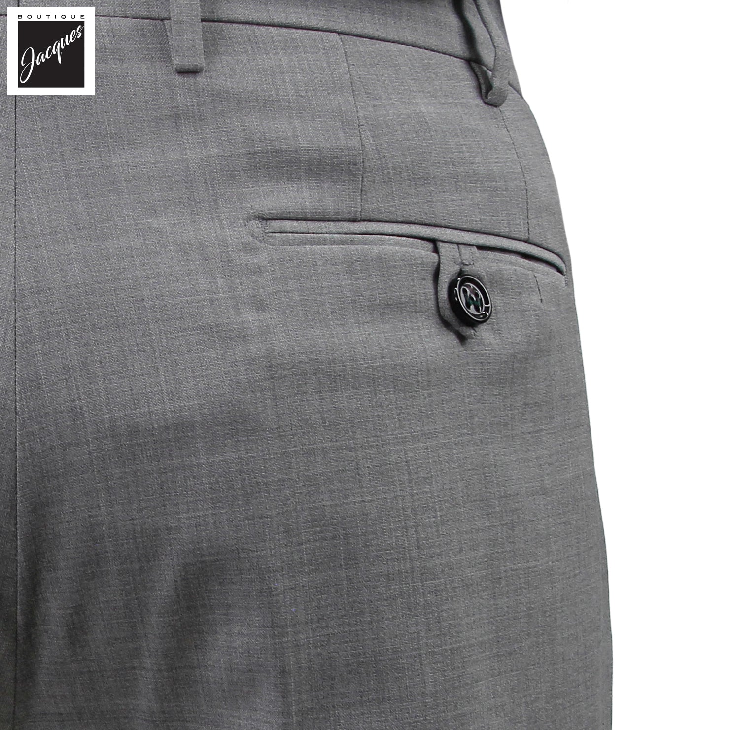 Pantalon Morello en laine stretch haute performance gris chiné - Berwich