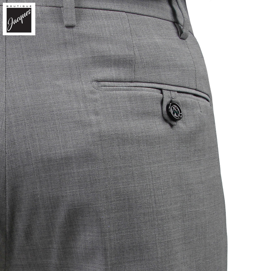 Pantalon Morello en laine stretch haute performance gris chiné - Berwich