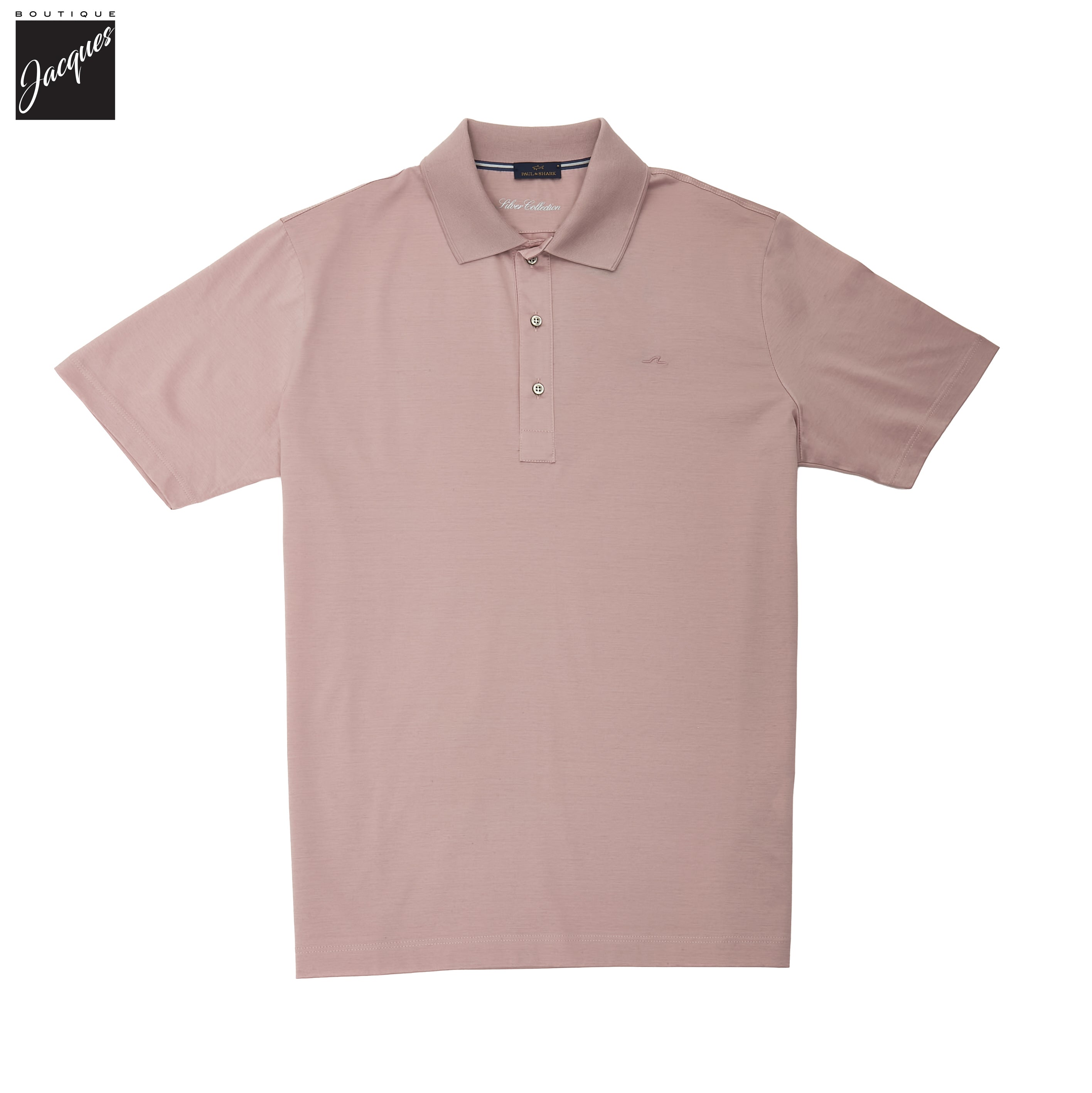 Dusty Rose Cotton Jersey Silver Collection Polo Shirt - Paul & Shark - Boutique Jacques International