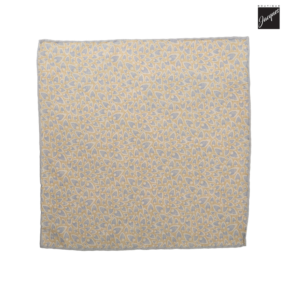 Yellow & Pink Abstract/Paisley Reversible Woven Silk Hankie - Paolo Albizzati - Boutique Jacques International