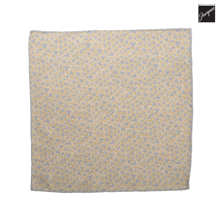 Yellow & Pink Abstract/Paisley Reversible Woven Silk Hankie - Paolo Albizzati - Boutique Jacques International