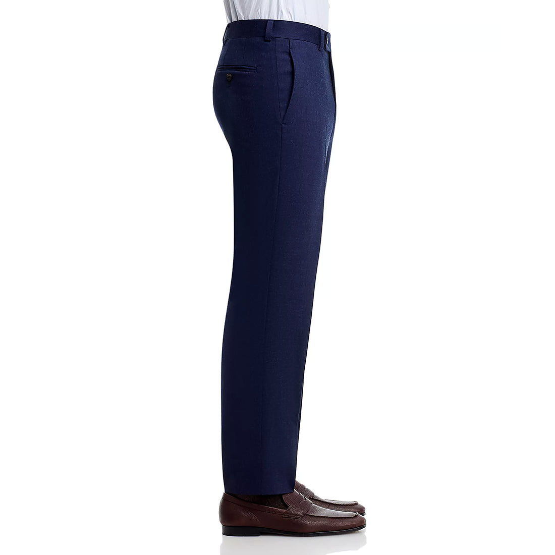 Blue Super 120's Wool Flannel Oslo Contemporary Fit Dress Pant - Jack Victor