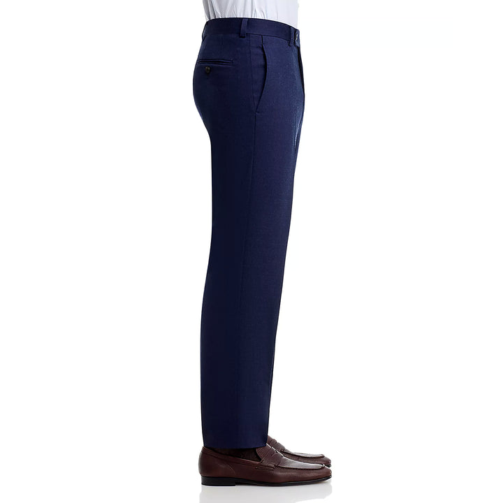 Blue Super 120's Wool Flannel Oslo Contemporary Fit Dress Pant - Jack Victor