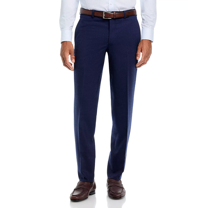 Blue Super 120's Wool Flannel Oslo Contemporary Fit Dress Pant - Jack Victor