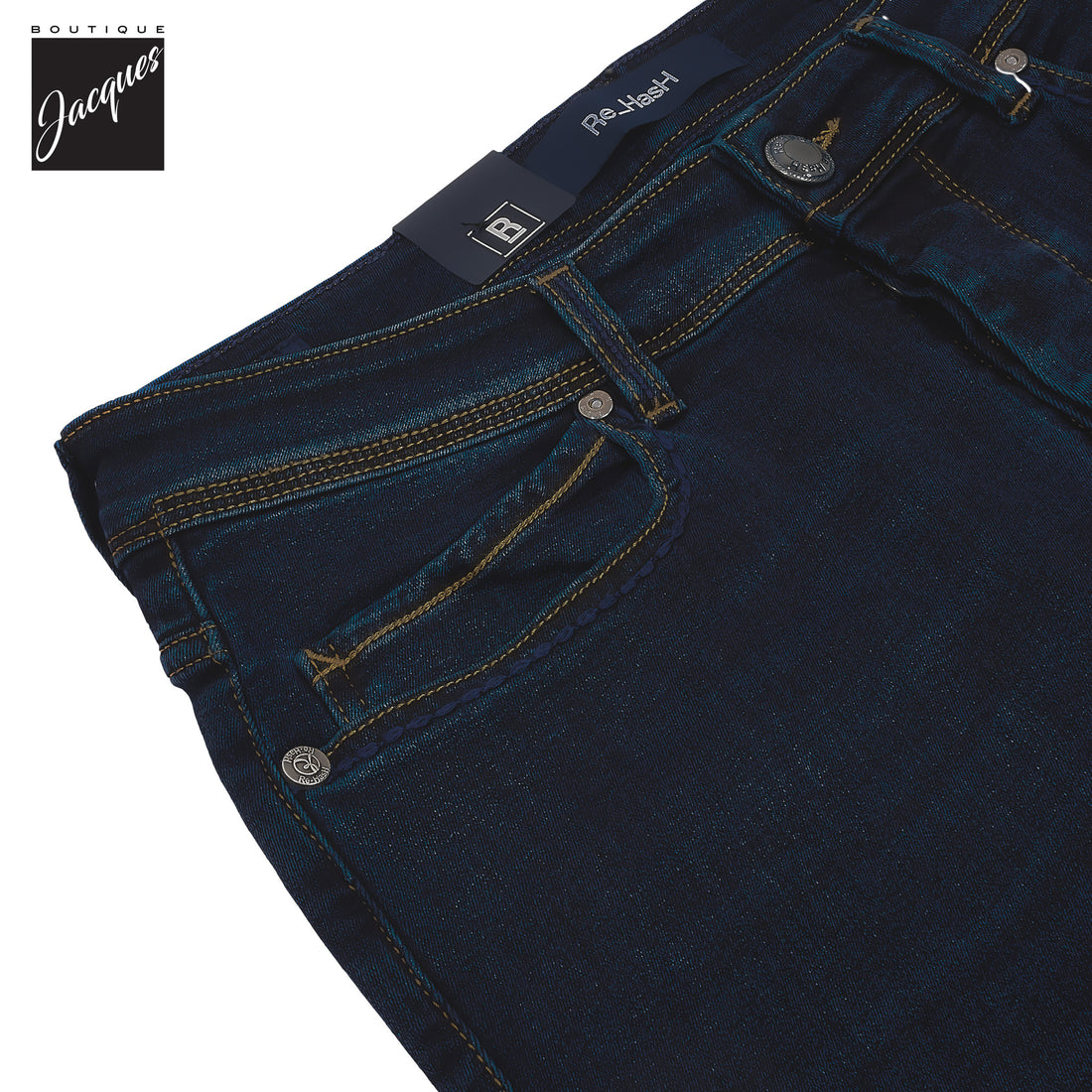 Dark Blue Light Weight Cotton-Lyocell Slim Fit Jeans - Re-Hash