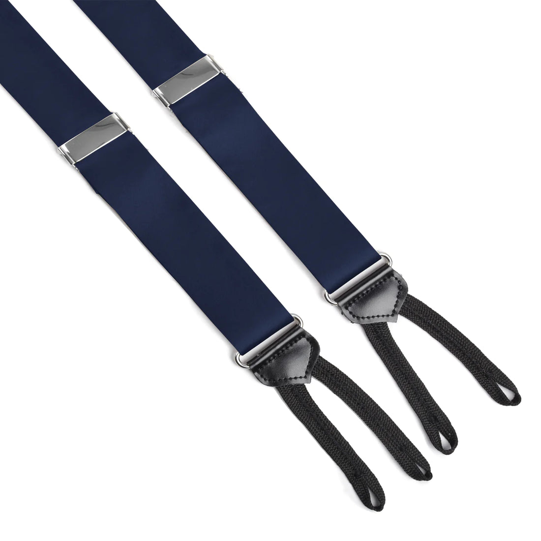Navy Blue Silk Braces (Suspenders) - DION