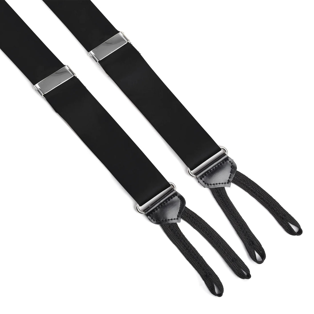 Black Silk Braces (Suspenders) - DION
