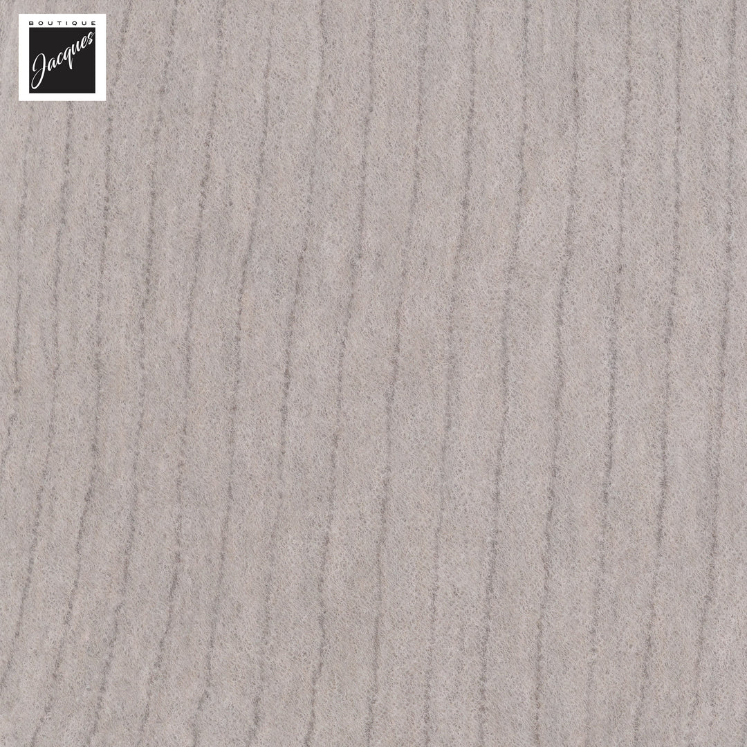 Oatmeal Pinstripe Air-Light Cashmere Scarf - Phil Petter