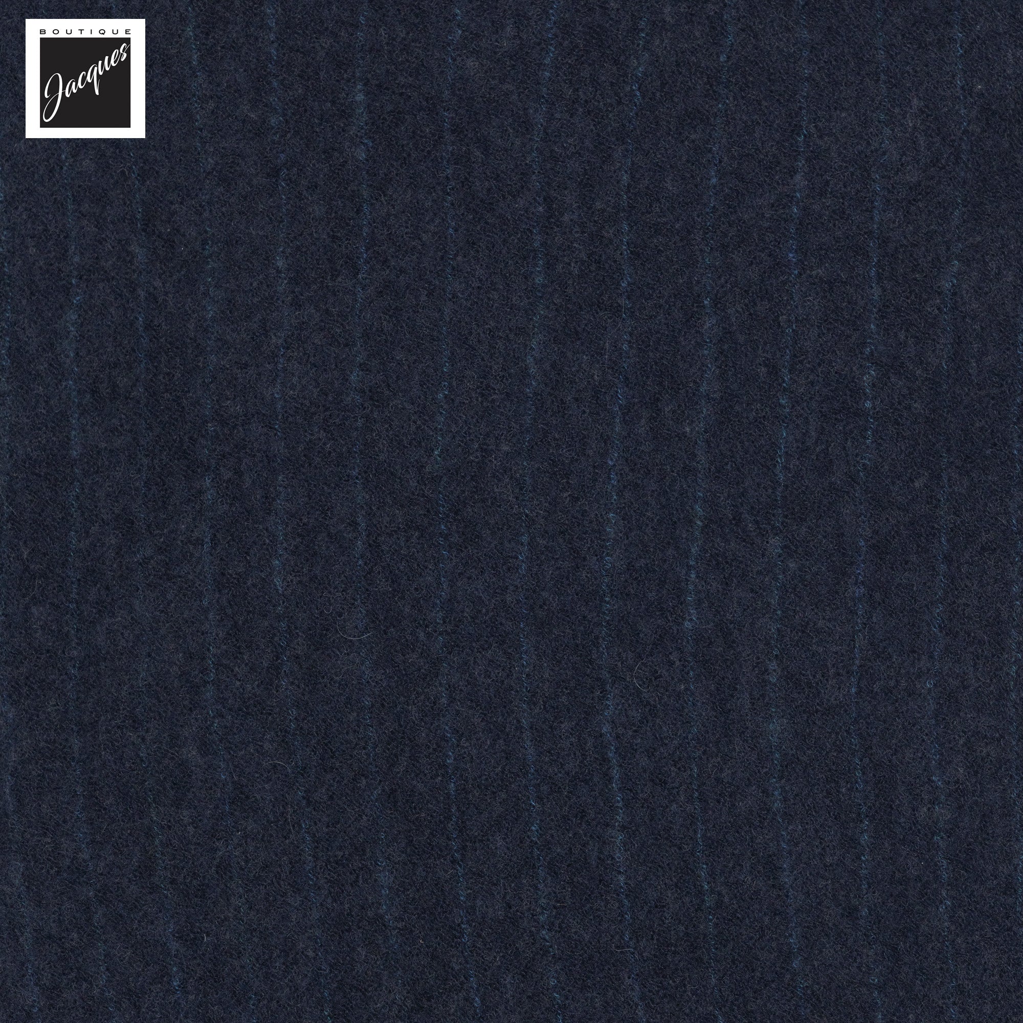 Navy Blue Pinstripe Air-Light Cashmere Scarf - Phil Petter - Boutique Jacques International