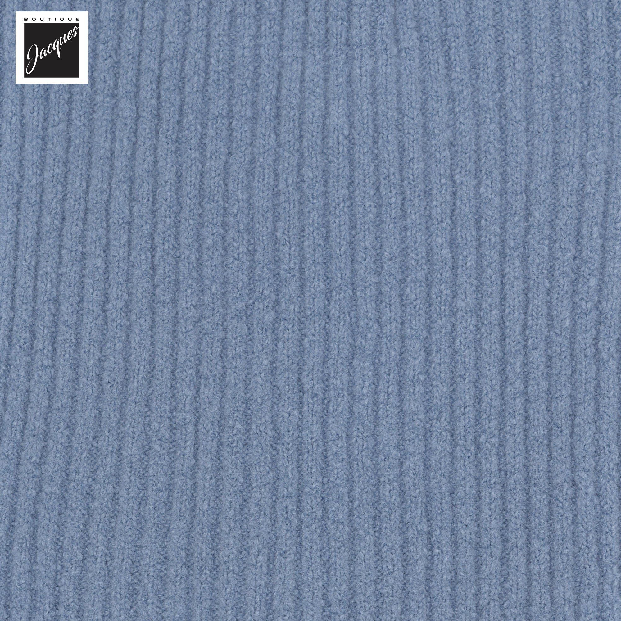Baby Blue Ribbed Cotton-Stretch Chunky Scarf - Phil Petter - Boutique Jacques International