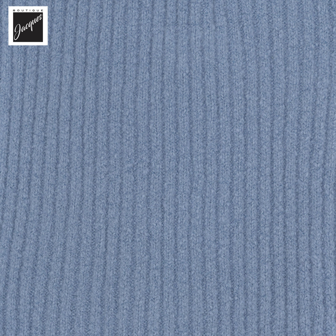 Baby Blue Ribbed Cotton-Stretch Chunky Scarf - Phil Petter - Boutique Jacques International