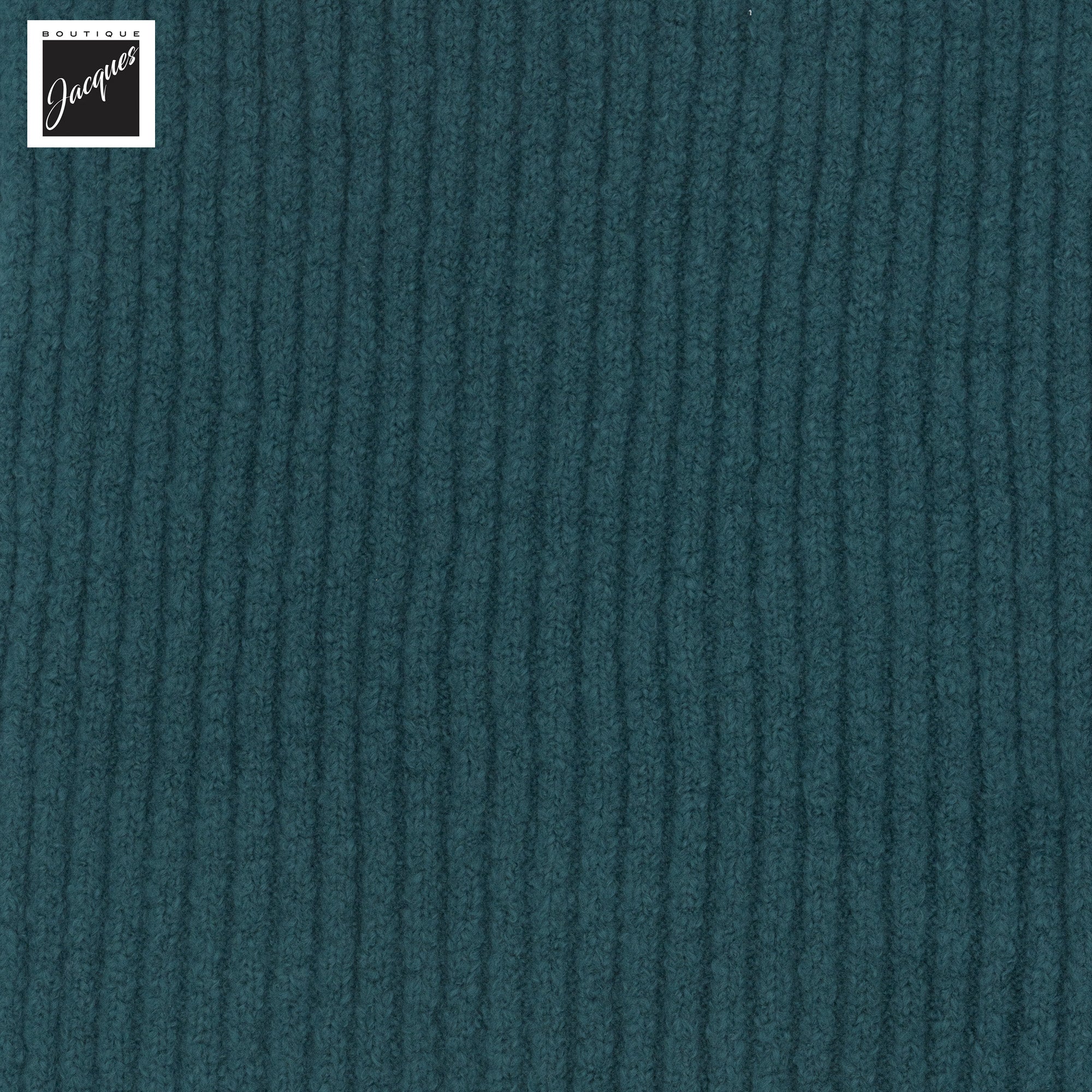 Dark Teal Green Ribbed Cotton-Stretch Chunky Scarf - Phil Petter - Boutique Jacques International