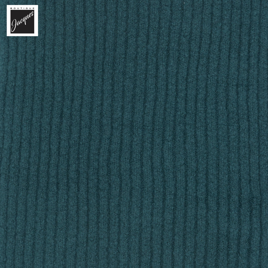 Dark Teal Green Ribbed Cotton-Stretch Chunky Scarf - Phil Petter - Boutique Jacques International
