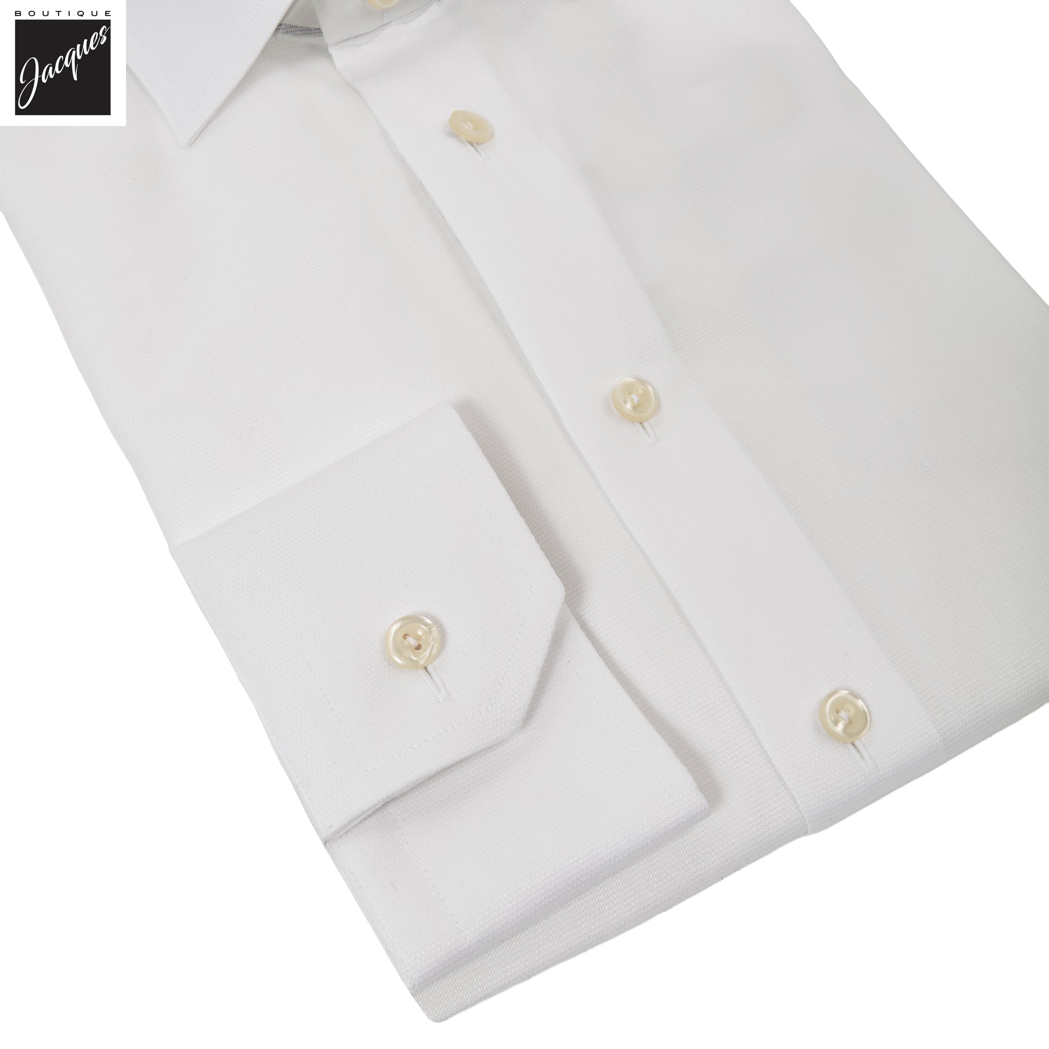 White Semi Solid Signature Twill Contemporary Fit Shirt - ETON