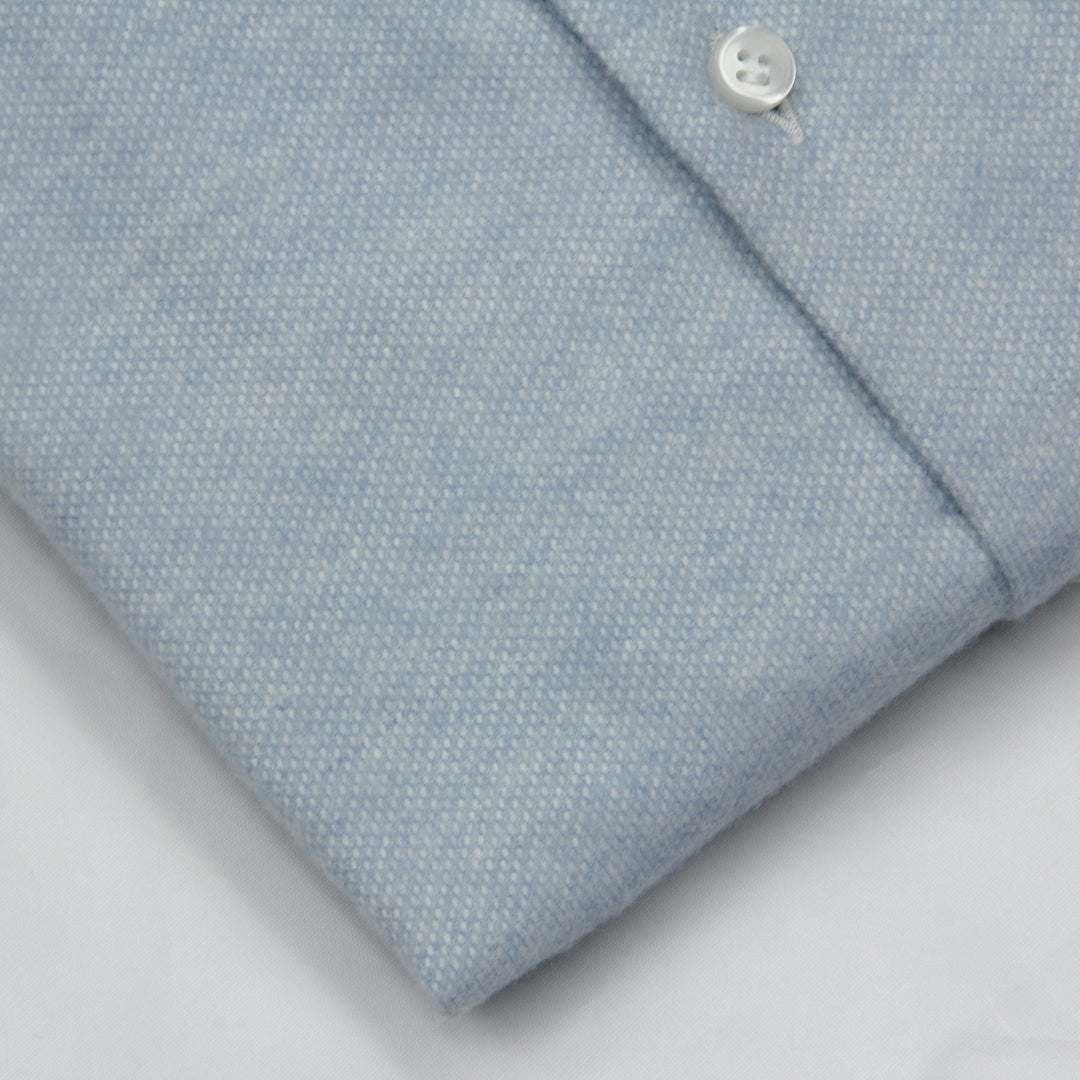 Light Blue Cotton Flannel Shirt - SONRISA