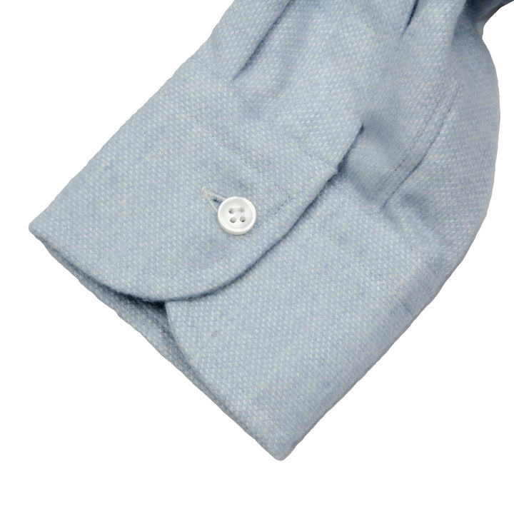 Light Blue Cotton Flannel Shirt - SONRISA