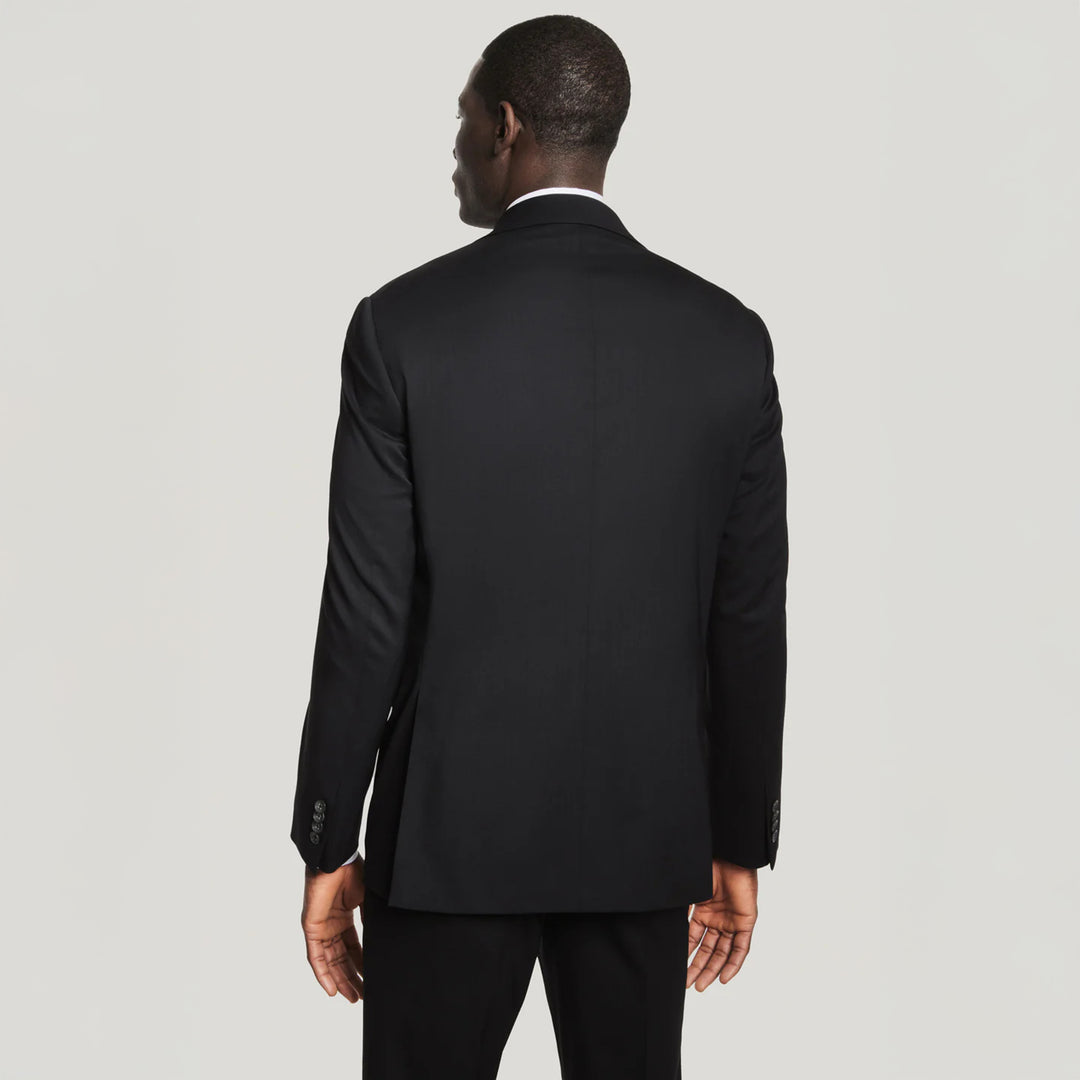Black Solid Super 130's Wool Esprit Modern Fit Suit - Jack Victor