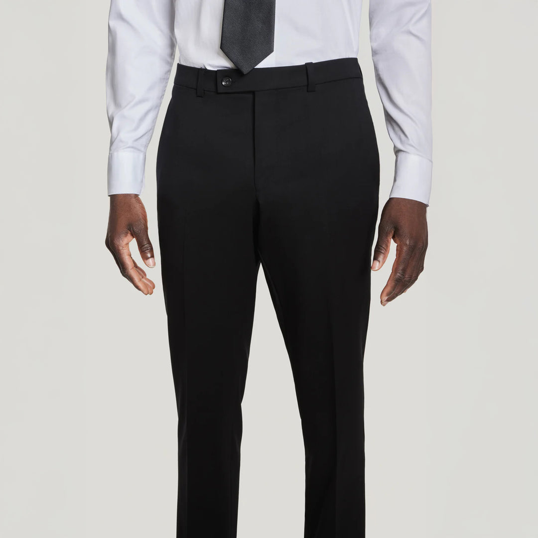 Black Solid Super 130's Wool Esprit Modern Fit Suit - Jack Victor