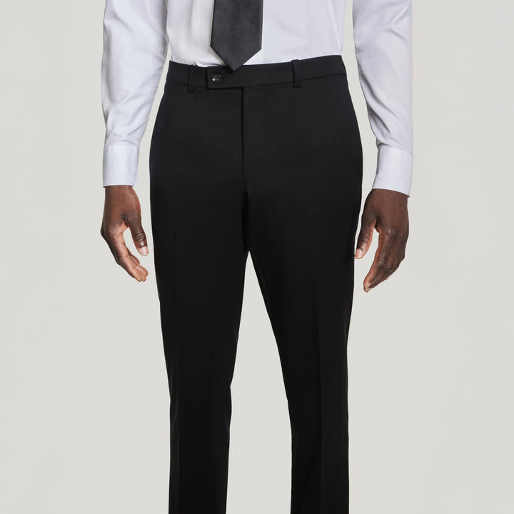 Black Solid Super 130's Wool Esprit Modern Fit Suit - Jack Victor