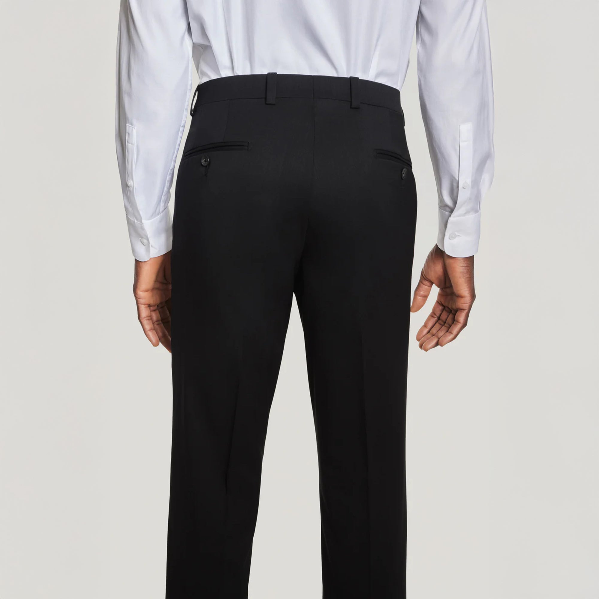 Black Solid Super 130's Wool Esprit Modern Fit Suit - Jack Victor