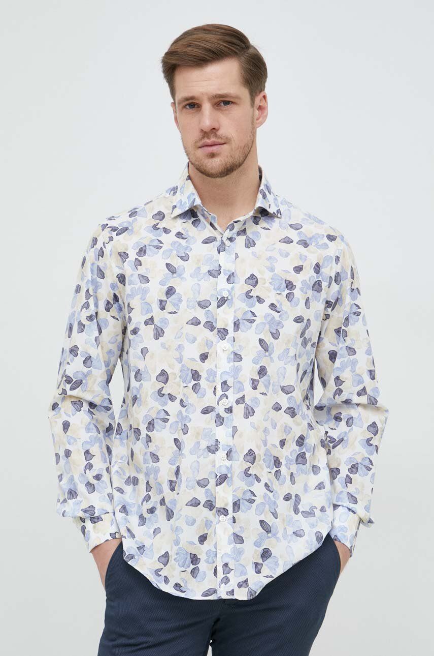 Blue Floral Poplin Casual Shirt - Paul & Shark - Boutique Jacques International
