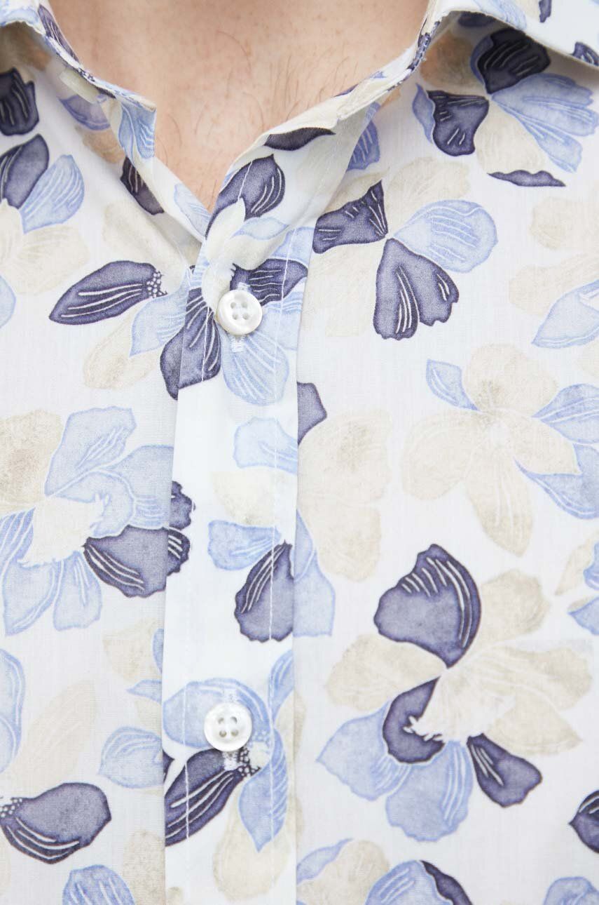 Blue Floral Poplin Casual Shirt - Paul & Shark - Boutique Jacques International