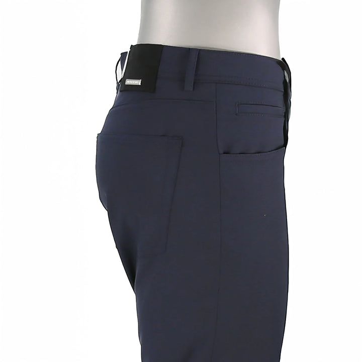 Blue Mini Pepita Pattern Ceramica Pipe Five Pocket Pants - ALBERTO