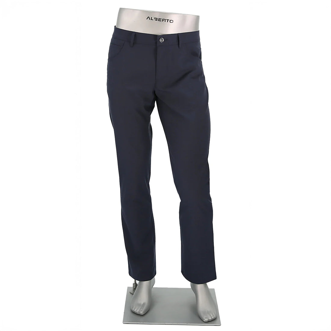 Blue Mini Pepita Pattern Ceramica Pipe Five Pocket Pants - ALBERTO - Boutique Jacques International