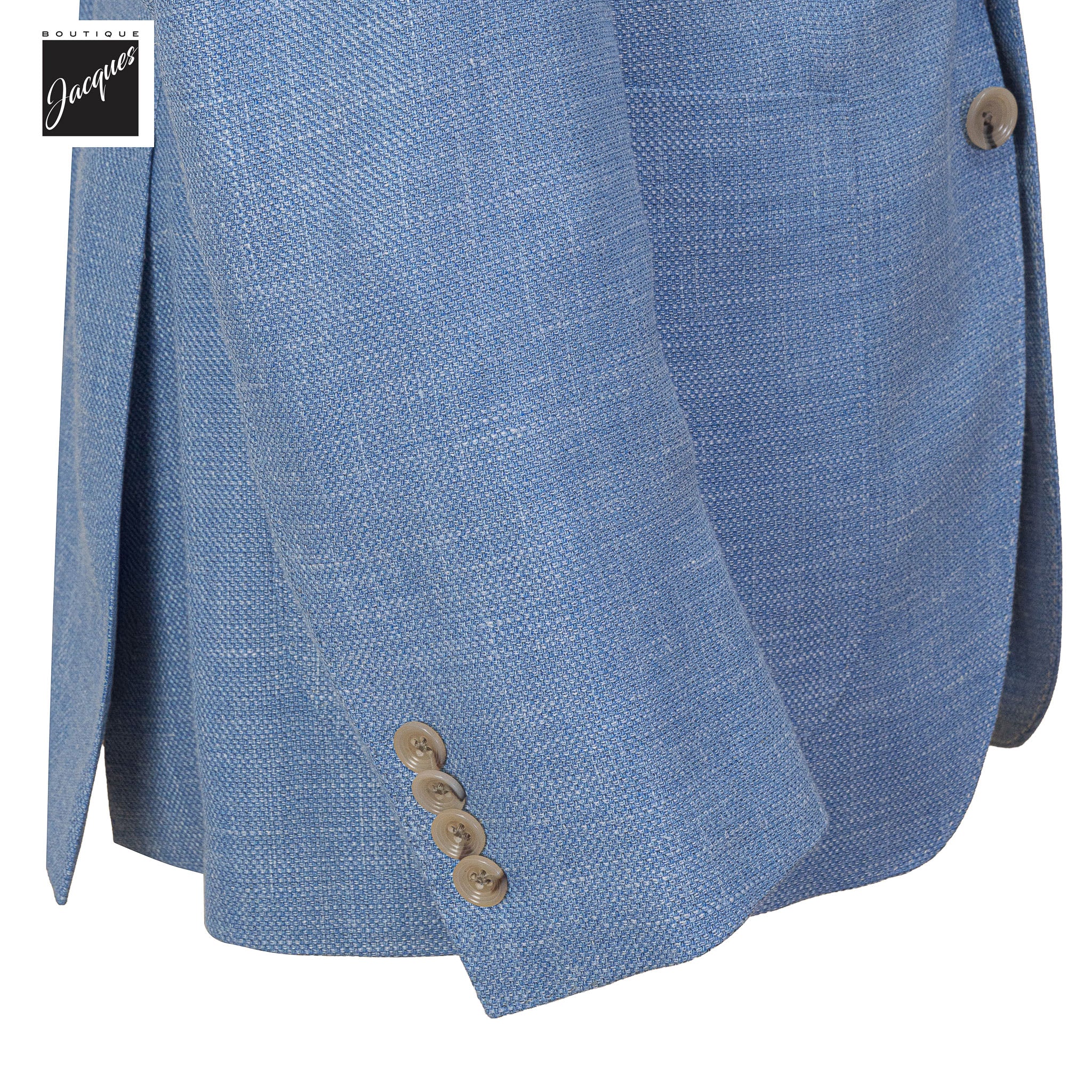 Sky Blue Wool/Silk/Linen Madison Contemporary Fit Sport Jacket - Jack Victor 1913