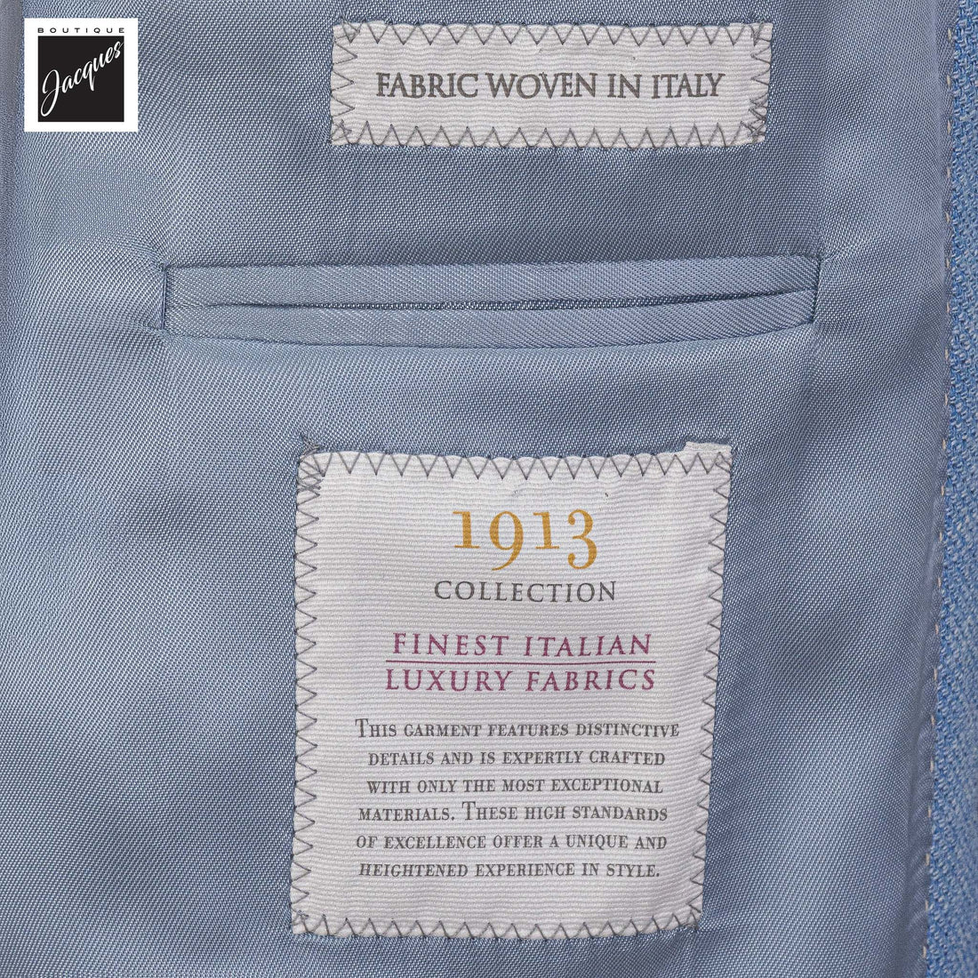 Sky Blue Wool/Silk/Linen Madison Contemporary Fit Sport Jacket - Jack Victor 1913