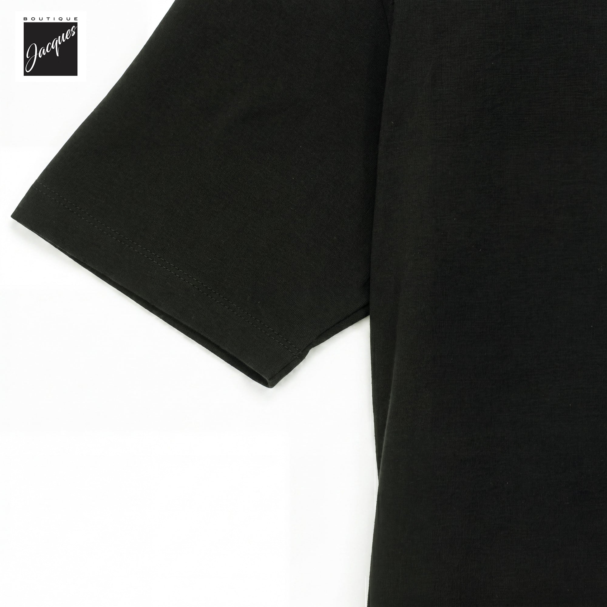 Black Crew Neck Viscose-Stretch Knitted Jersey T-Shirt - Phil Petter - Boutique Jacques International