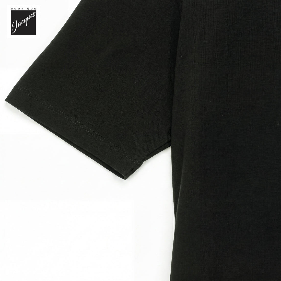 Black Crew Neck Viscose-Stretch Knitted Jersey T-Shirt - Phil Petter - Boutique Jacques International