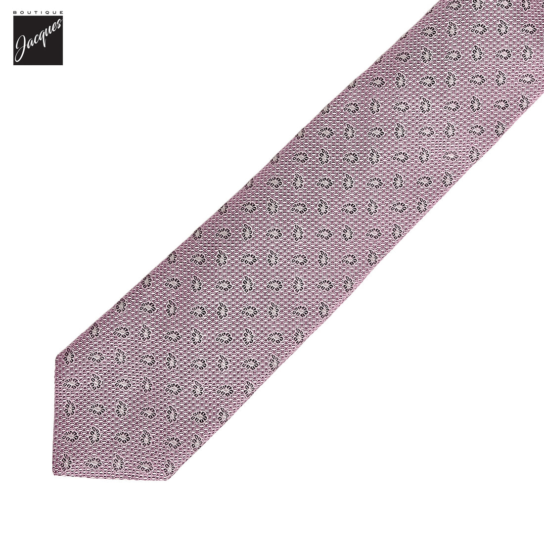 Lilac Mini Paisley Woven Silk Tie - Paolo Albizzati - Boutique Jacques International