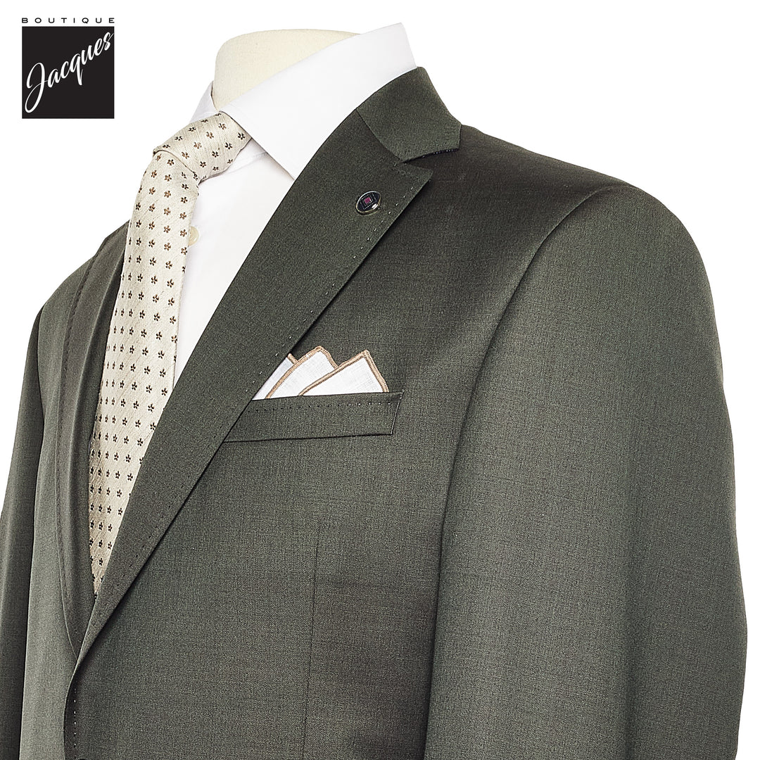 Olive Green Slim Fit Suit - Ted Baker